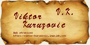 Viktor Kuruzović vizit kartica